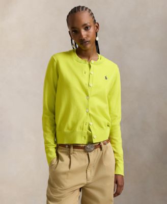 Women's Crewneck Button-Up Cardigan Sweater