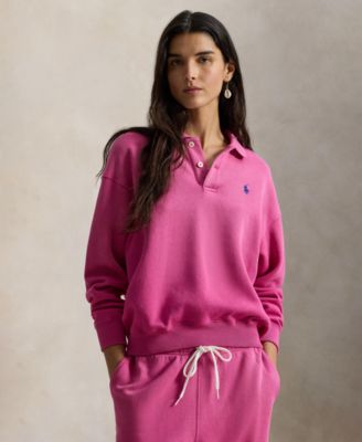 Women's Polo-Collar Fleece Pullover