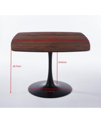 42" Mid-Century Modern Tulip Dining Table with Metal Base