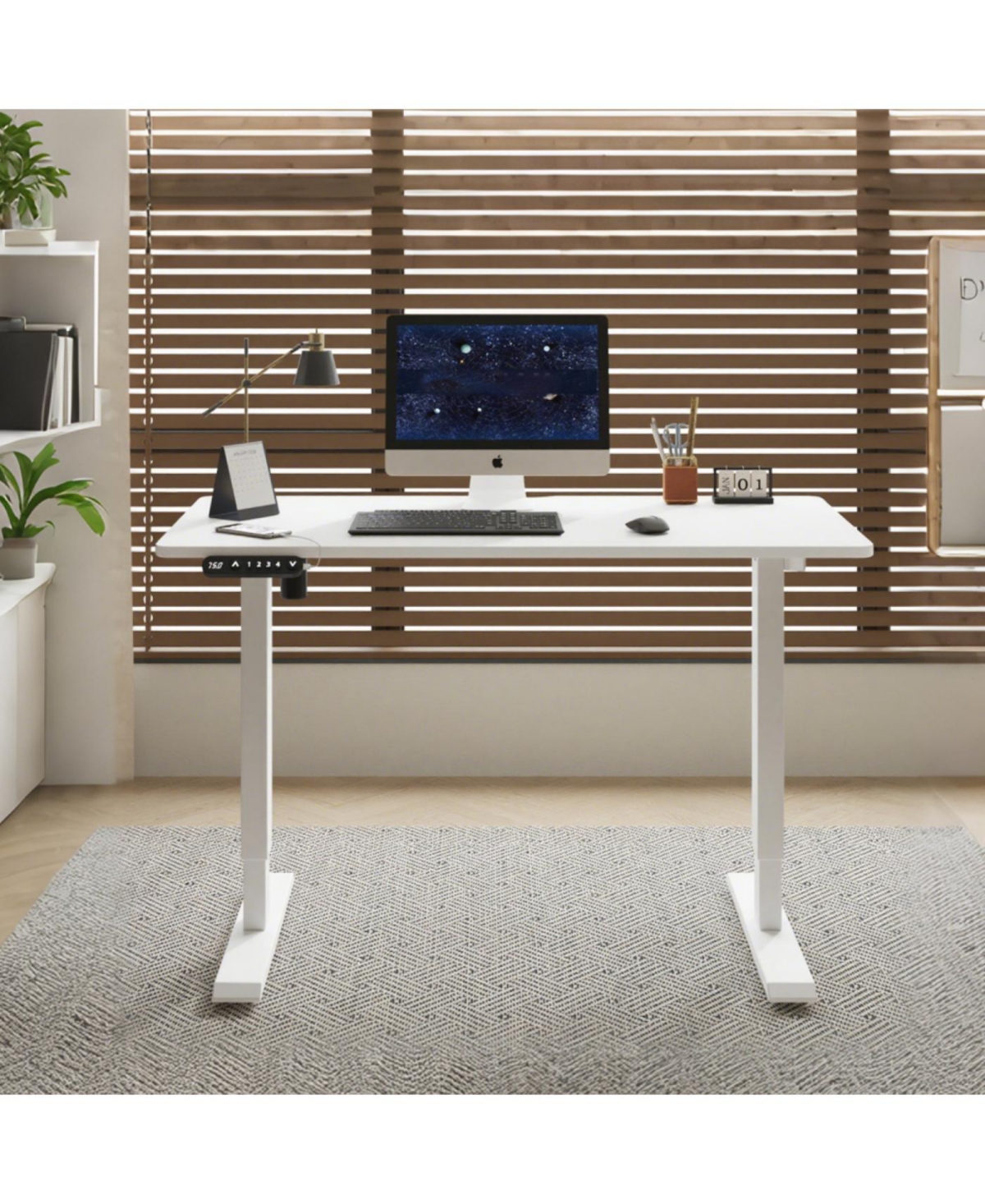 Streamdale Furniture Streamdale Electric Standing Desk Height Adjustable 55" Computer Table