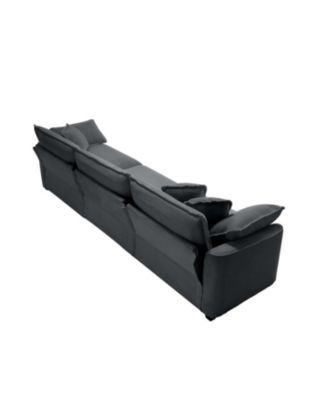 Mid-Century Modern Corduroy Sectional Sofa