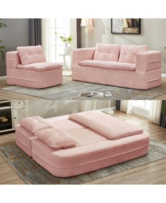 Multi-Functional Sectional Sofa Bed with Chaise Lounge, King Size