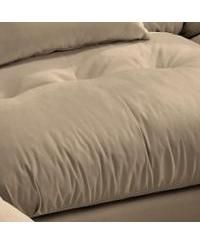 Camel U Shape Modular Sectional Sofa Couch with Two Ottomans & Pillows