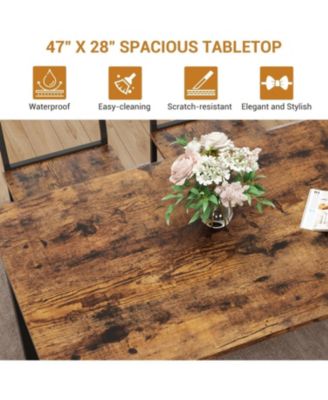 Modern Kitchen Table Set for 4, Dining Table with Bench and Chairs, Space-Saving Design with Storage Rack for Home or Apartment