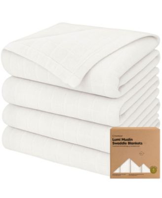 4pk Muslin Swaddle Blankets for Baby Boys, Girls - Baby Blankets, Swaddles for Newborns