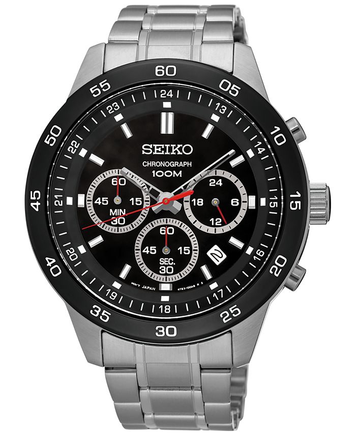 Seiko Men's Chronograph Special Value Stainless Steel Bracelet Watch ...