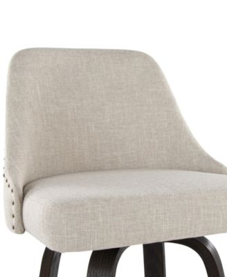 Fabric Studded Marcel Transitional Fixed-Height Counter Stool, Set of 2