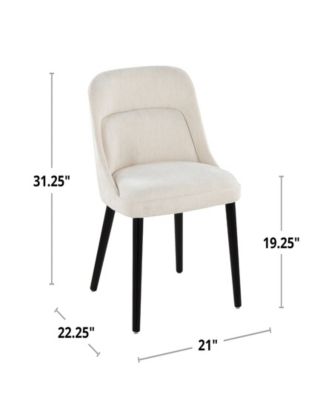 Fabric Rina Mid-Century Modern Dining Chair, Set of 2