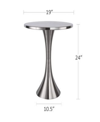 24" Metal Lenuxe Contemporary Accent Table
