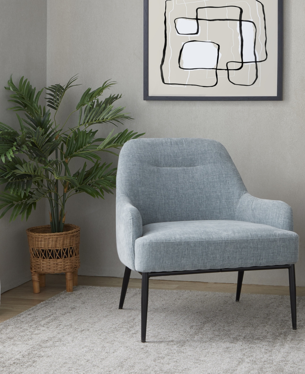 Lumisource 31" Fabric Marcel Contemporary Accent Chair