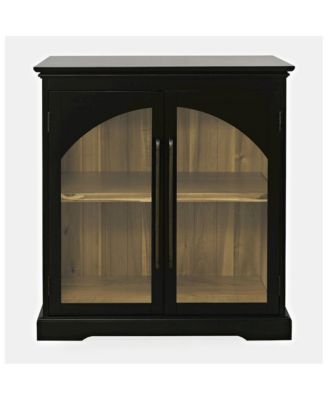 Archdale 33" Gothic Arch Transitional Accent Storage Cabinet with Glass Doors
