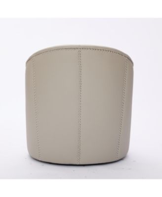 Gream Leather Swivel Chair, 360 Spin, Mid-Century Modern Lounge Chair