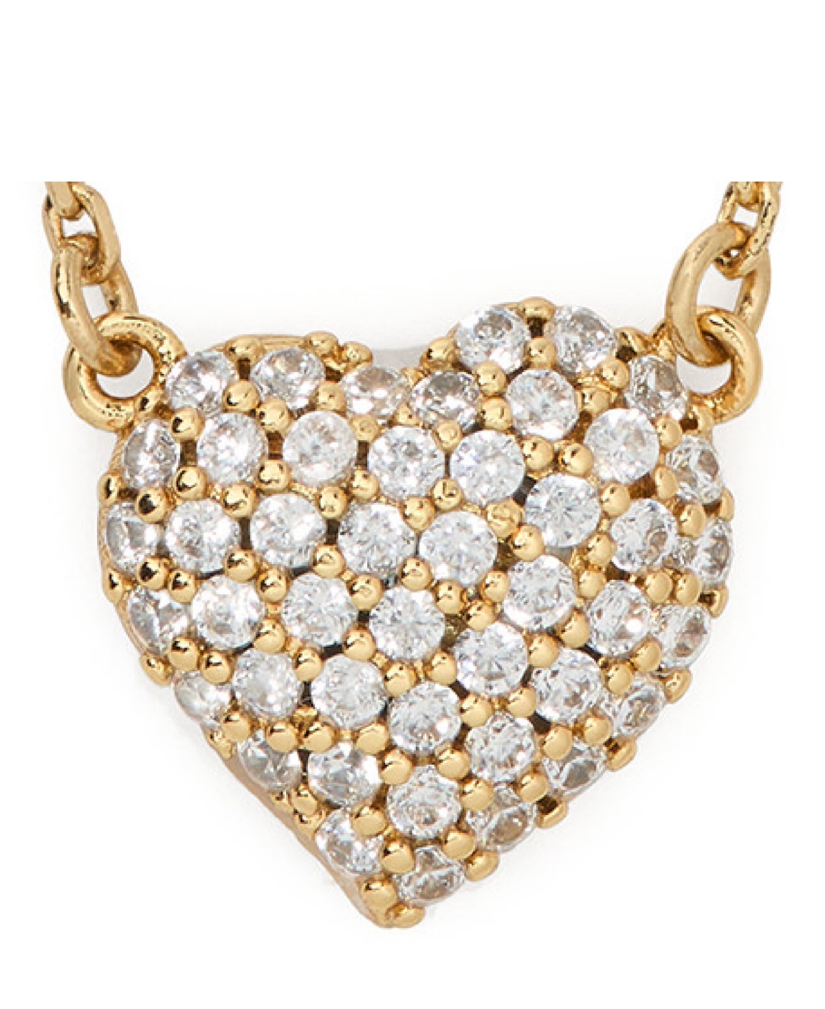 kate spade new york Amour Cubic Zirconia Gold-Tone Pave Pendant Necklace