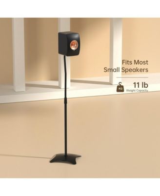 2-Pack Universal Speaker Stands with Adjustable Height & Stabilized Base for Surround Sound