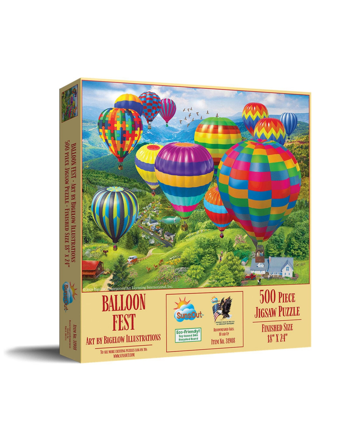 SunsOut Balloon Fest 500 piece Jigsaw Puzzle for Adults