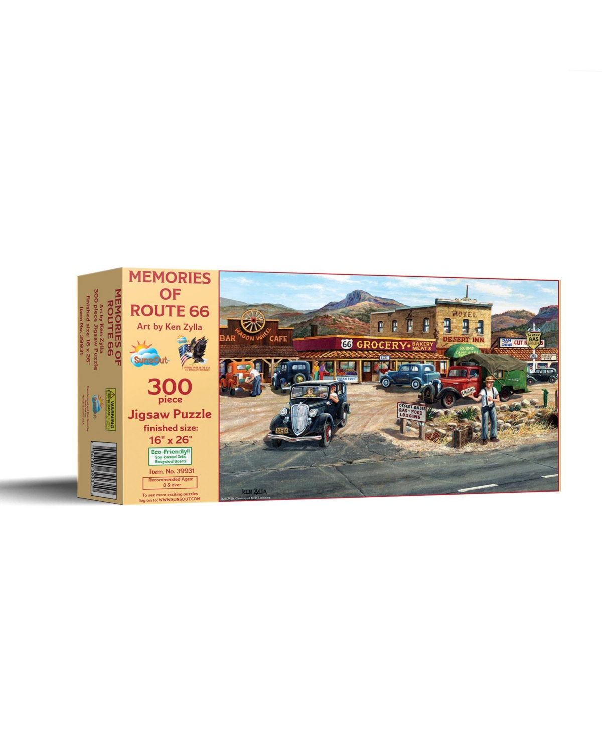 SunsOut Memories of Route 66 300 piece Jigsaw Puzzle for Adults