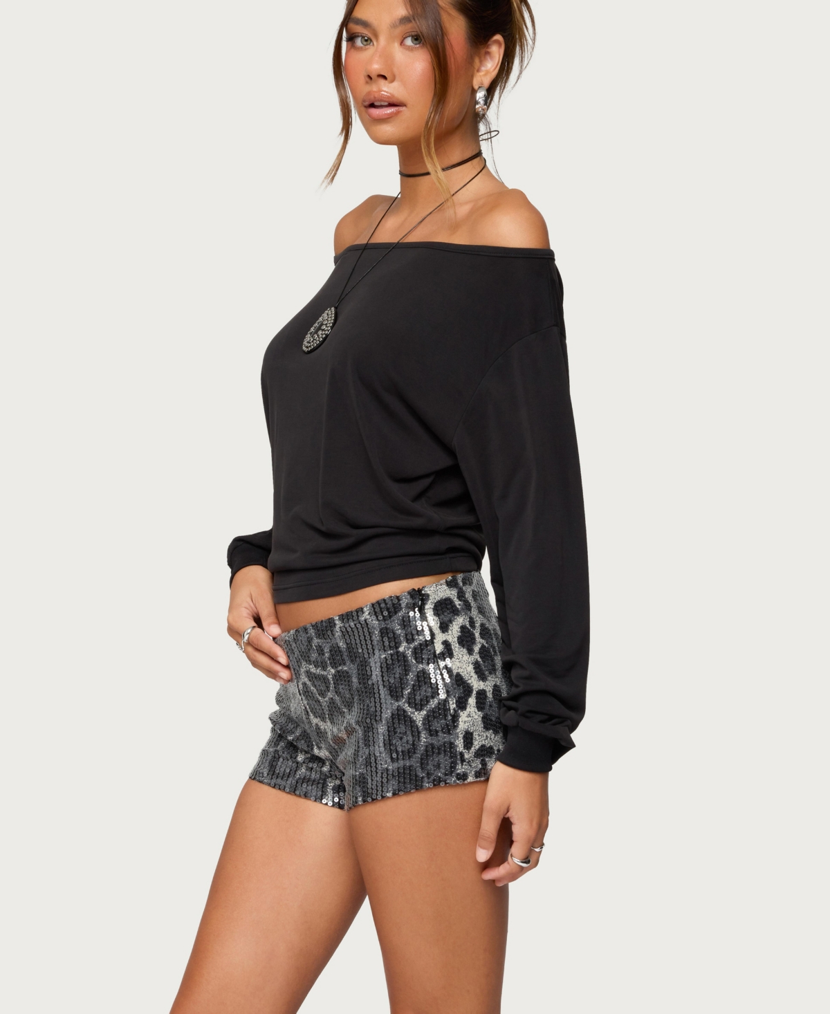 Edikted Women's Nannie Off Shoulder Oversized Top