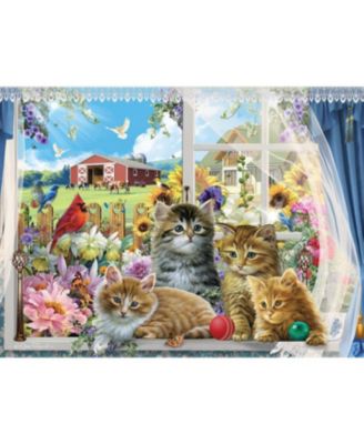 Kittens in the Window 1000 piece Jigsaw Puzzle for Adults