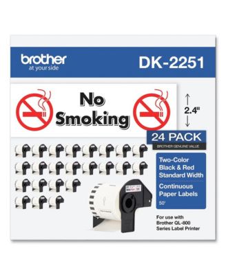 DK225124PK 2.44 in. x 50 ft. Continuous Paper Label Tape - White (24/Pack