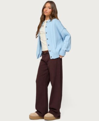 Women's Joanie Wide Ribbed Knit Cardigan