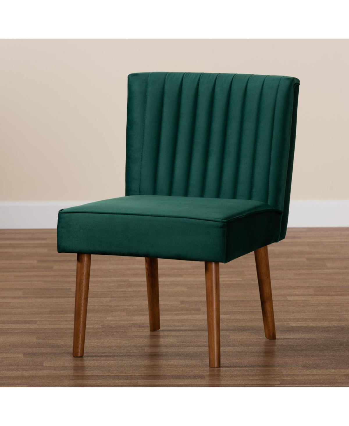 Baxton Studio Alvis 25" Wood Mid-Century Dining Chair