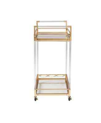 Savannah 15.9" Glass Contemporary Wine Cart