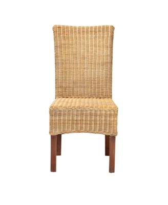 Shamara 21.25" Rattan Bohemian Dining Chair
