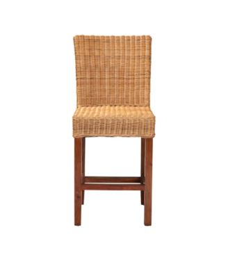 Racquel 19.25" Rattan Bohemian Counter Stool
