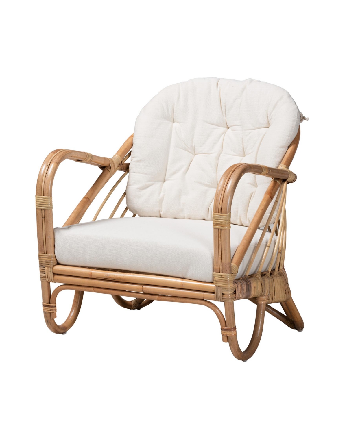 Furniture Aliane 30" Rattan Bohemian Armchair