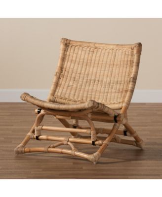 Herrara 27.6" Rattan Bohemian Foldable Lounge Chair