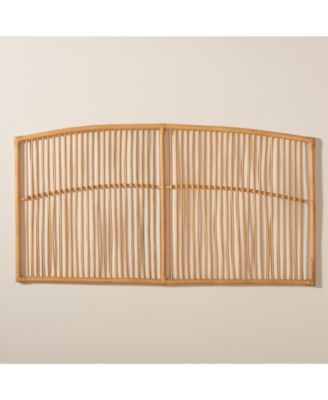 Malvina 2" Rattan Bohemian Queen Wall-mount Headboard