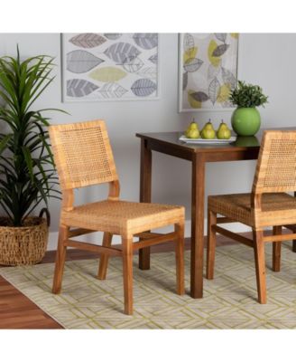 Lesia 22.4" Rattan Bohemian Dining Chair