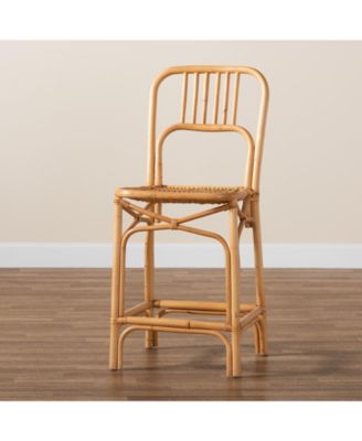 Ivora 19.5" Rattan Bohemian Counter Stool