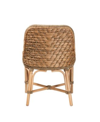 Kyle 24.6" Rattan Bohemian Dining Chair with Cushion