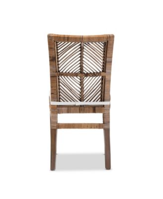 Laluna 21.7" Rattan Bohemian Dining Chair with Cushion
