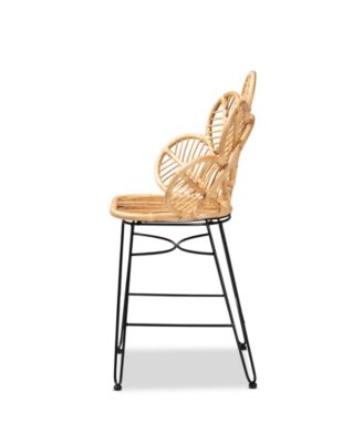 Garan 19.5" Rattan Bohemian Counter Stool