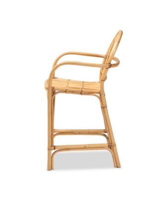 Tugera 22.5" Rattan Bohemian Counter Stool