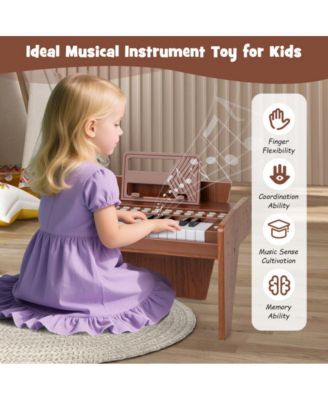 Kids Mini Digital Piano Keyboard with Lighted Teaching Mode and 25 Keys