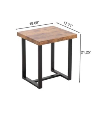  2-Piece Side Table with Metal Leg