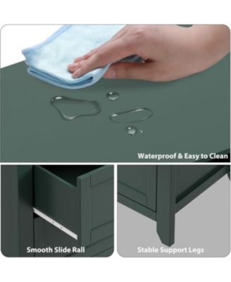 Green 6 Drawer Dresser for Bedroom, Wide Wooden Chest with Deep Drawers,Modern Storage Organizer for Hallway, Entryway