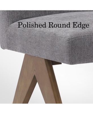 3-Piece Round Dining Table Set for 2, Upholstered Chairs with Rubberwood Legs, Modern Kitchen Table Set for Small Spaces