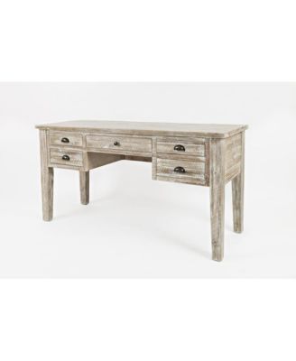 Artisan's Craft Rustic Farmhouse Distressed Solid Wood 5-Drawer Desk