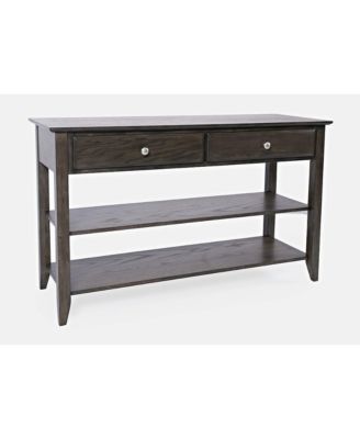 Modern Espresso Traditional 48" Sofa Console Table with Two Drawers
