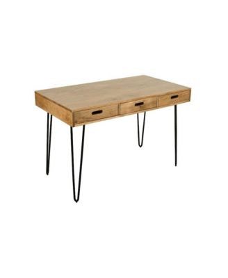 Rollins 52" Solid Hardwood Modern Counter Dining Table with Storage
