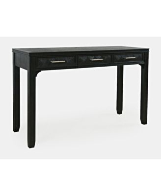 Gramercy Mid-Century Modern Chevron Three Drawer USB Charging Desk