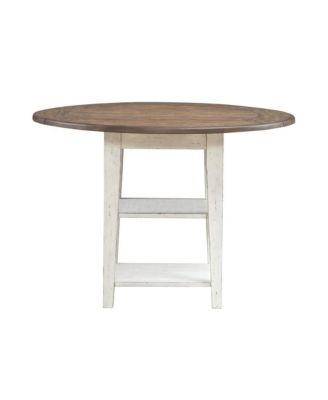 Al Fresco Drop Leaf Table for Dining Room - Graphite & Whitestone