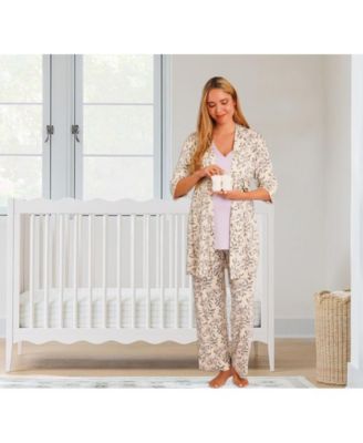 Maternity Analise During & After 5-Piece Maternity/Nursing Sleep Set