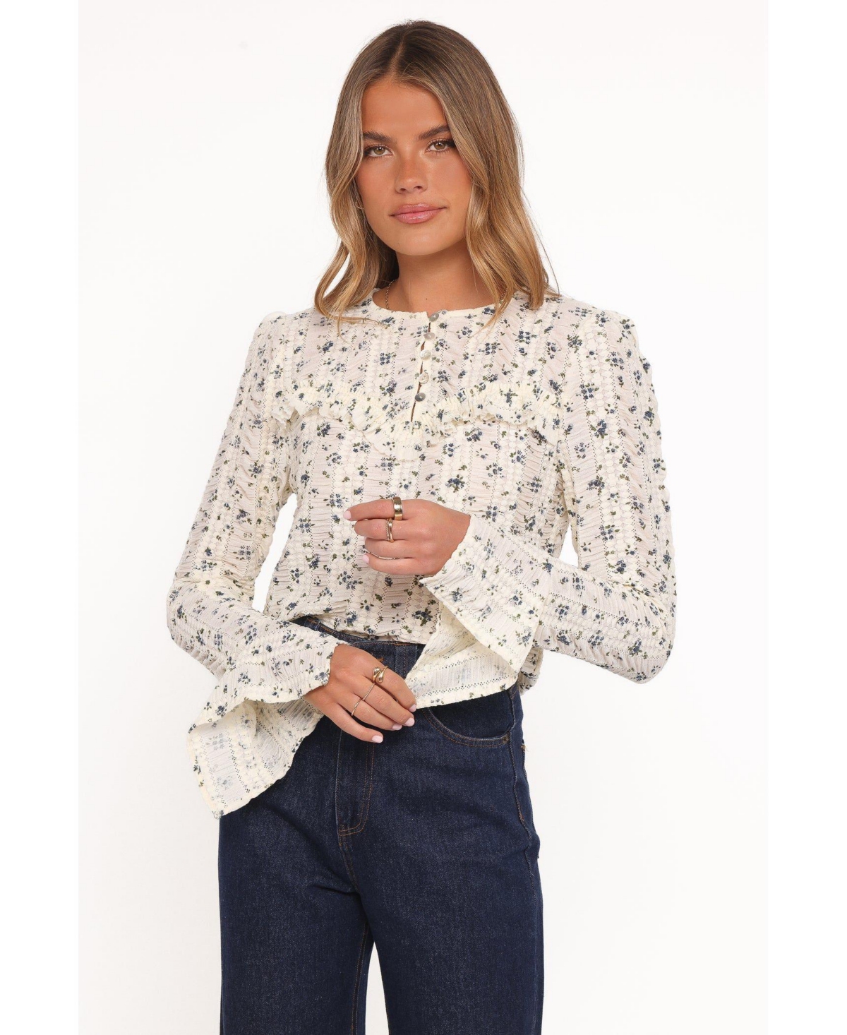 Petal and Pup Women's Eira Textured Ruffle Top