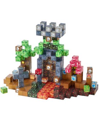 Magnetic Blocks, 100-Piece Dark Castle Magnetic Cube Building Set for Kids Ages 3