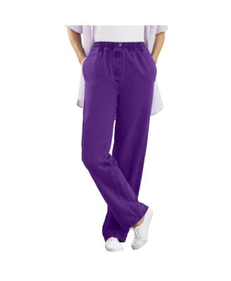 Women's Tall Straight-Leg All-Cotton Denim Pull-On 7-Day Elastic-Waist Jeans